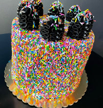 Goth Rainbow Sprinkle Cake