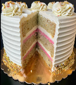 Raspberry Pistachio Cake